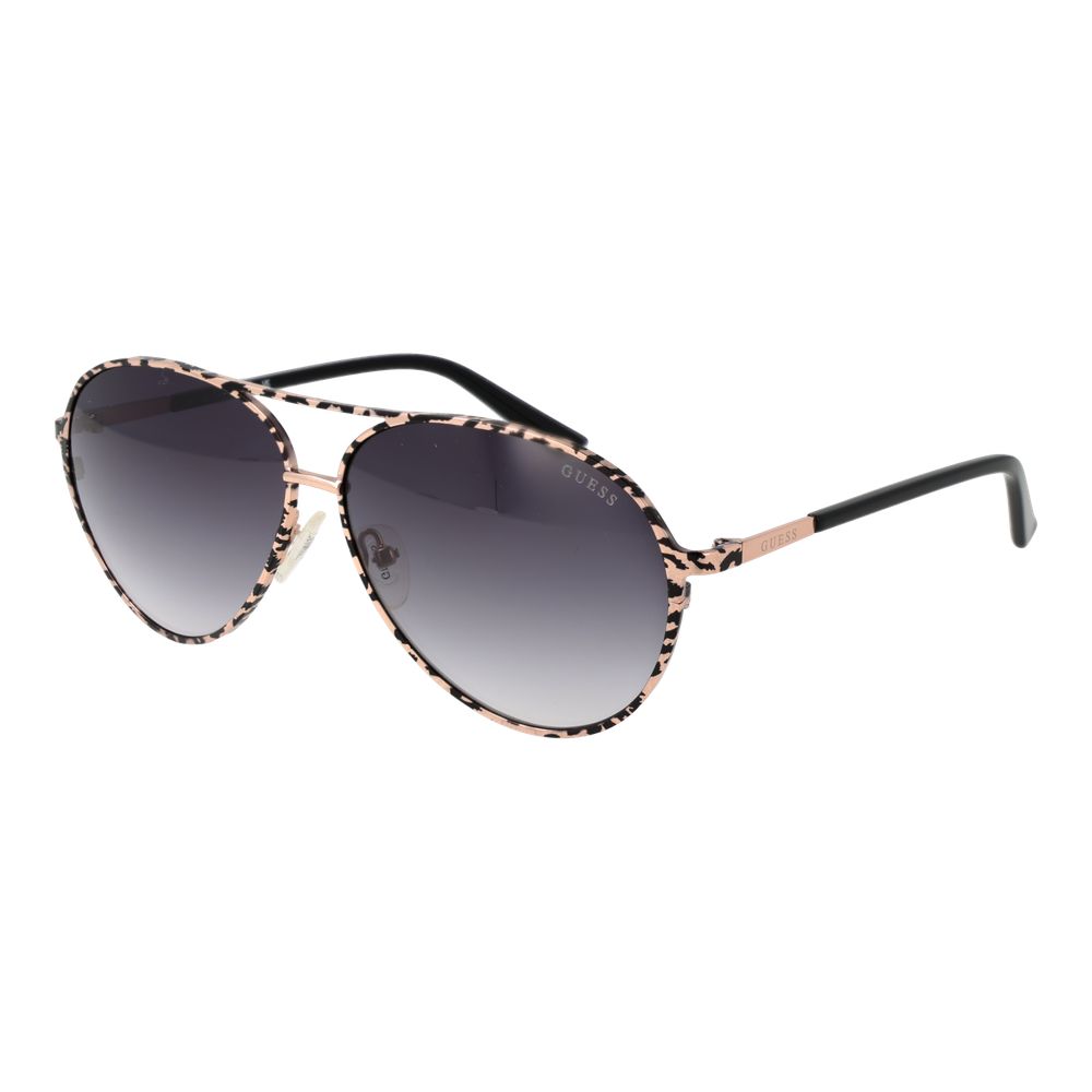 Guess GU7847 28B Women's Black Metal Aviator Sunglasses Grey Gradient Lens 60mm