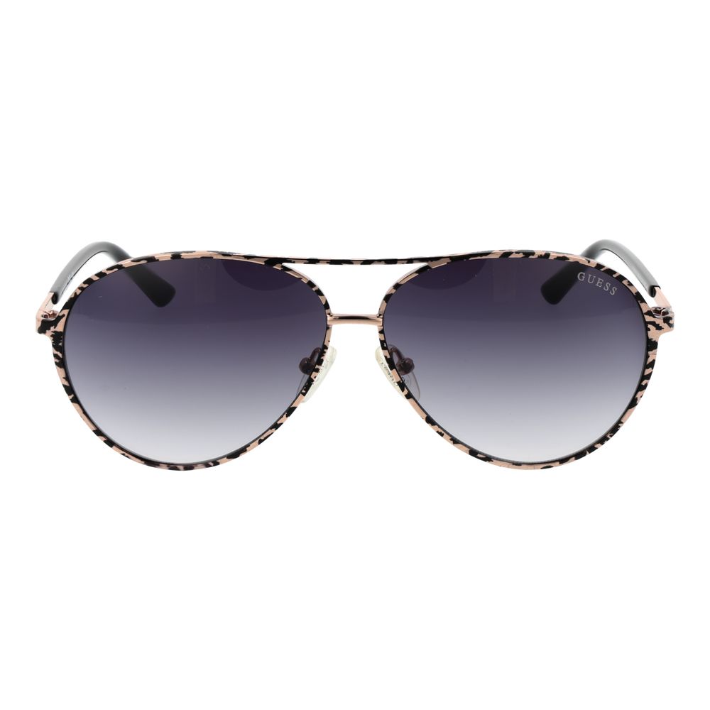Guess GU7847 28B Women's Black Metal Aviator Sunglasses Grey Gradient Lens 60mm
