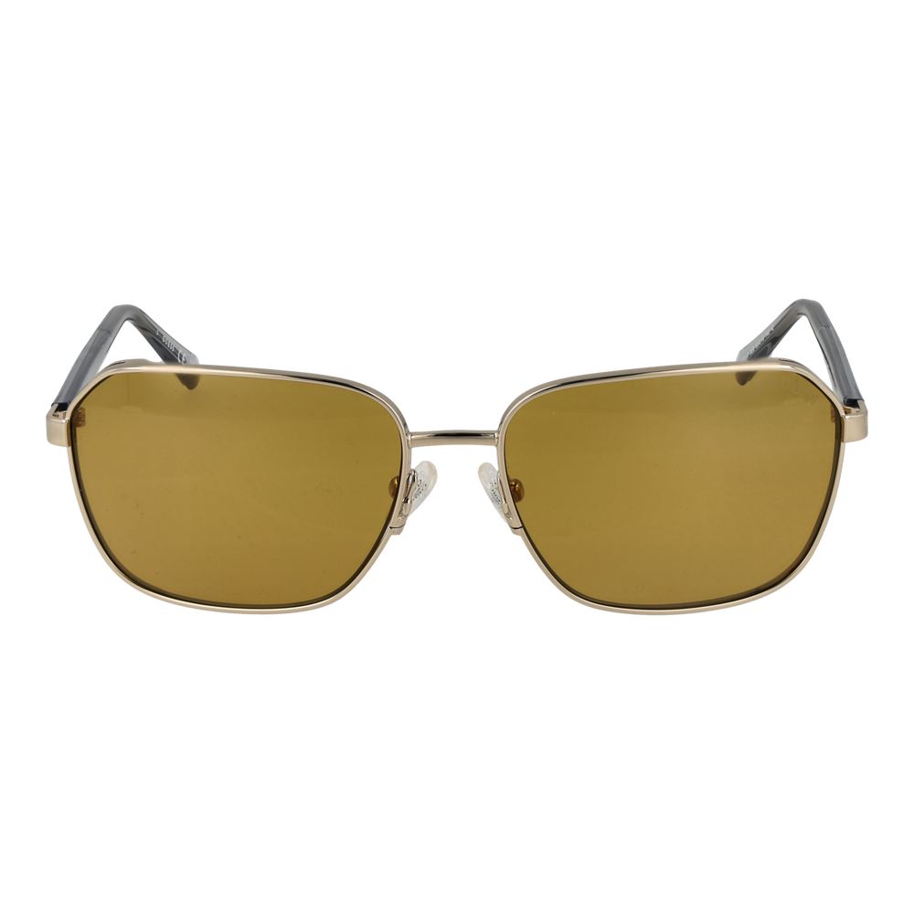 Guess GU00117 5932E Men's Gold Metal Rectangle Sunglasses 59mm