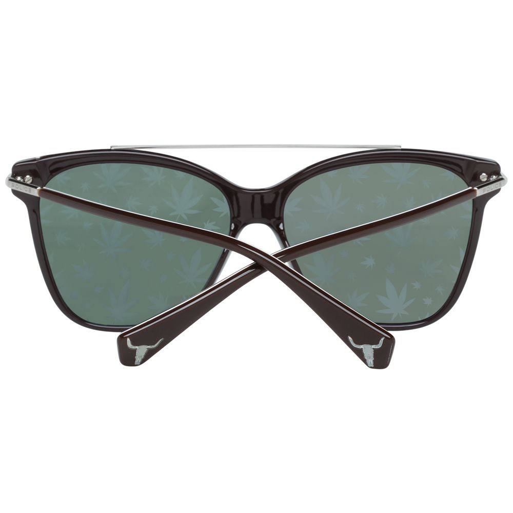 Police SPL404E Clip-On Women's Sunglasses Brown Metal Plastic BNWT