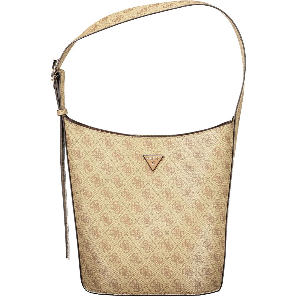 GUESS Jeans Meridian II Beige Polyurethane Women's Handbag