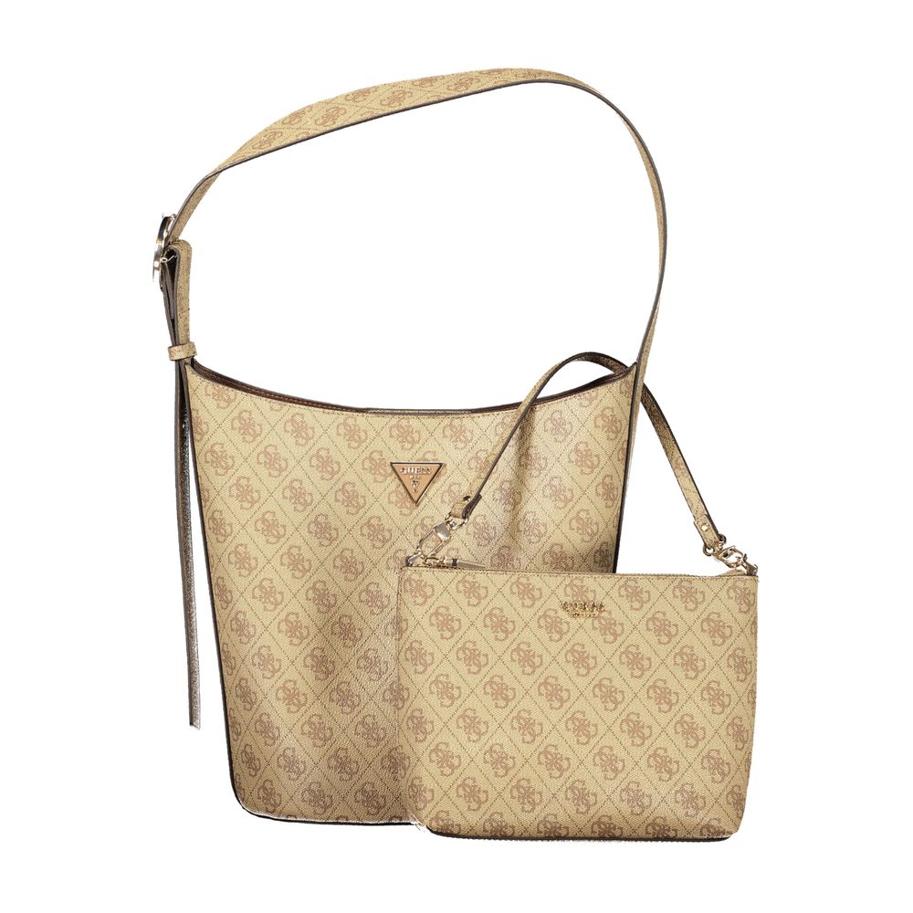 GUESS Jeans Meridian II Beige Polyurethane Women's Handbag