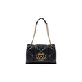 Love Moschino Medium Black Polyurethane Handbag Quilted Gold Chain
