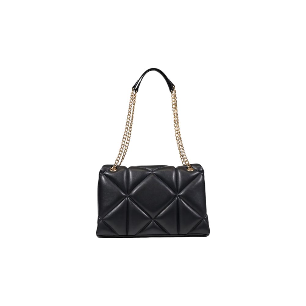 Love Moschino Medium Black Polyurethane Handbag Quilted Gold Chain