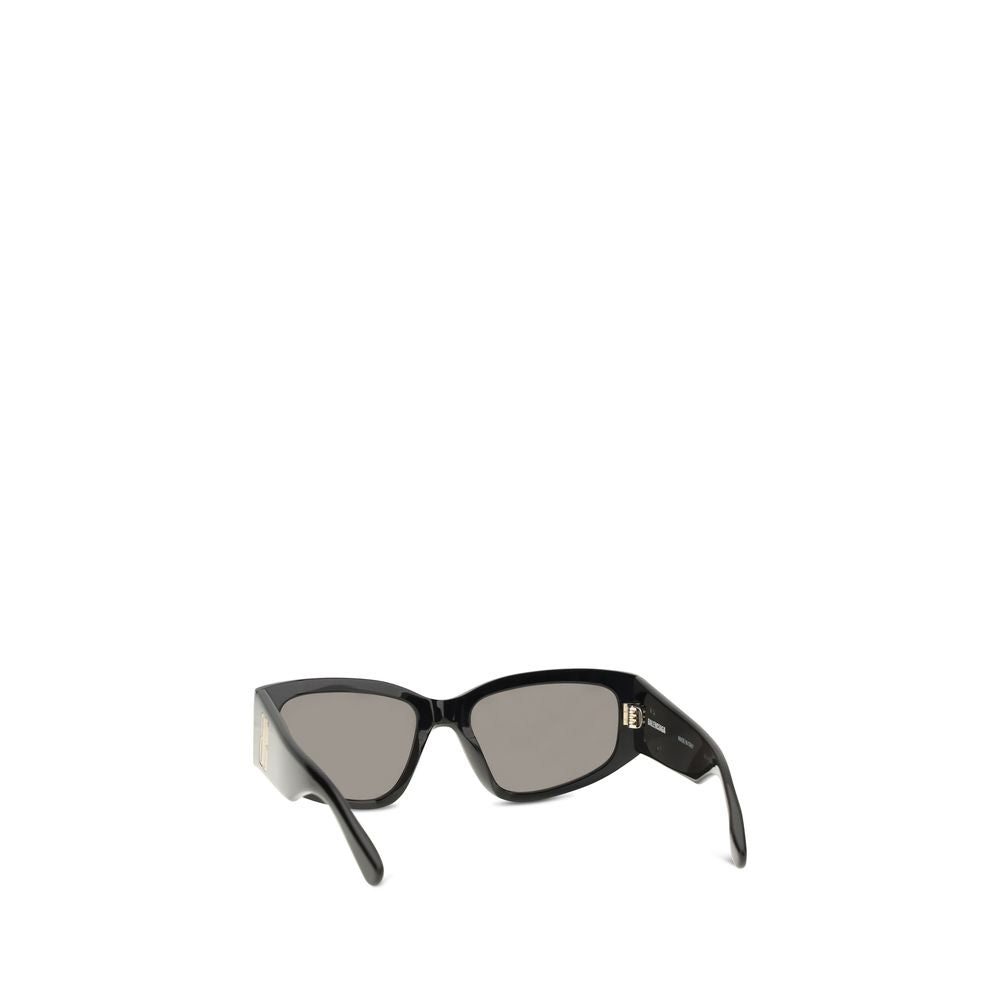 Balenciaga Rectangular AF Black Acetate Sunglasses