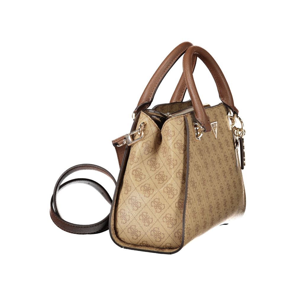 GUESS Jeans Noelle II Beige PU Women's Handbag - Adjustable Strap