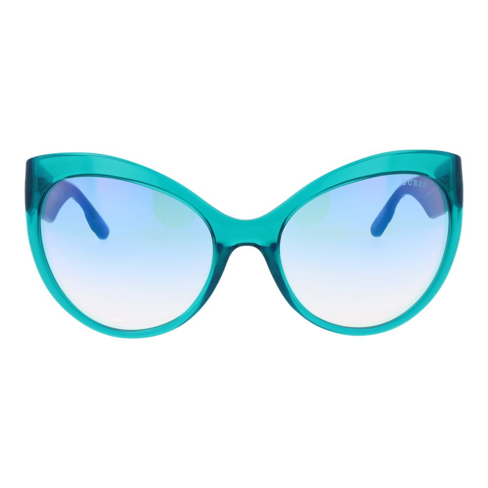 GUESS Women’s Turquoise Butterfly Mirrored Sunglasses 61mm UV400