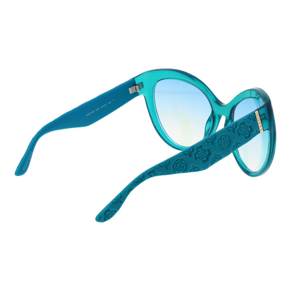 GUESS Women’s Turquoise Butterfly Mirrored Sunglasses 61mm UV400