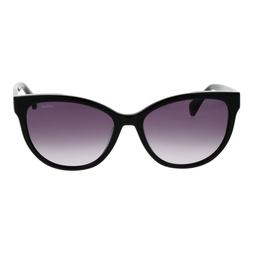 Max Mara MM0058 Logo 13 Women's Sunglasses Black Acetate BNWT