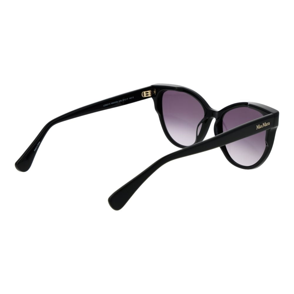 Max Mara MM0058 Logo 13 Women's Sunglasses Black Acetate BNWT