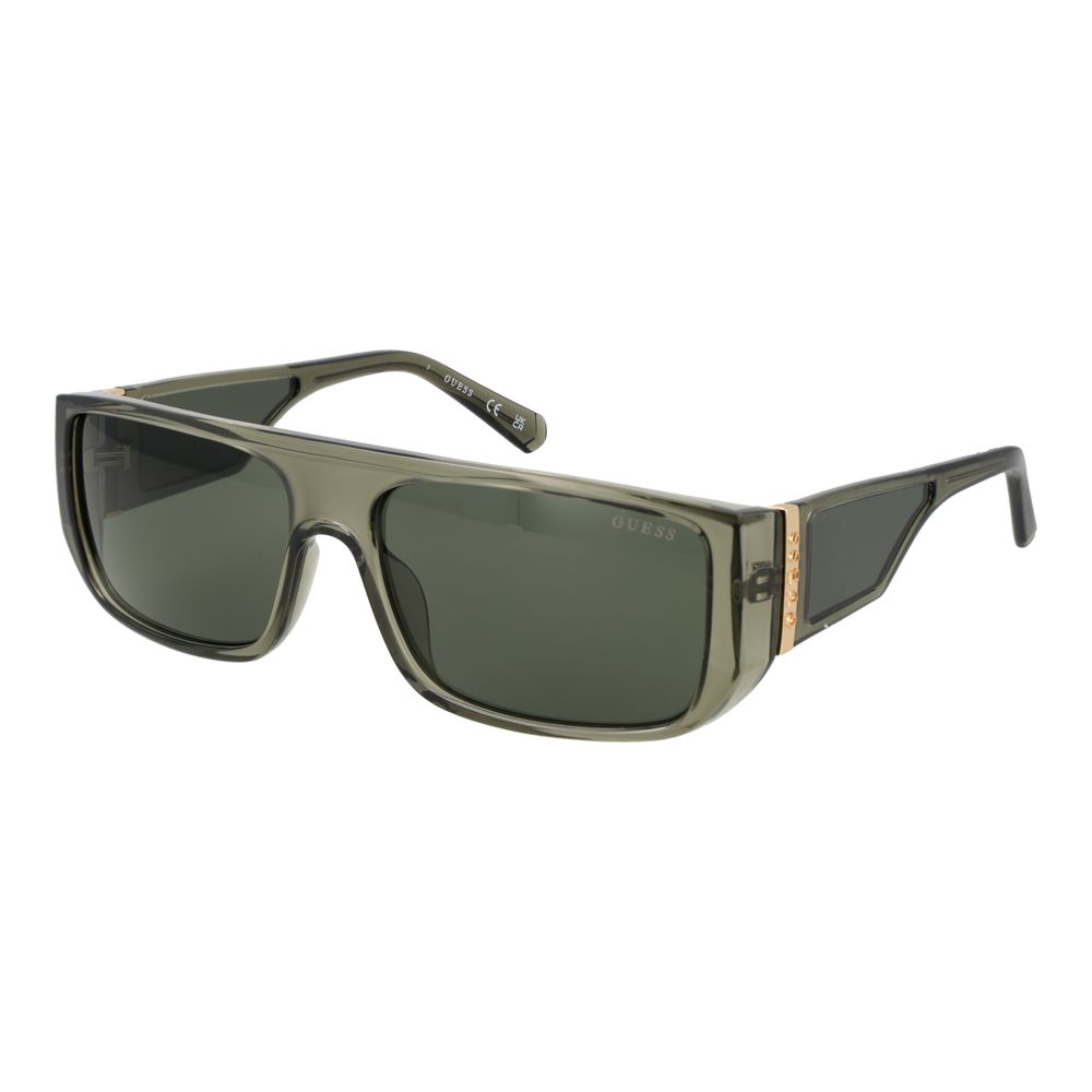 Guess Unisex Army Green Rectangle Sunglasses Green Lens 60mm UV3