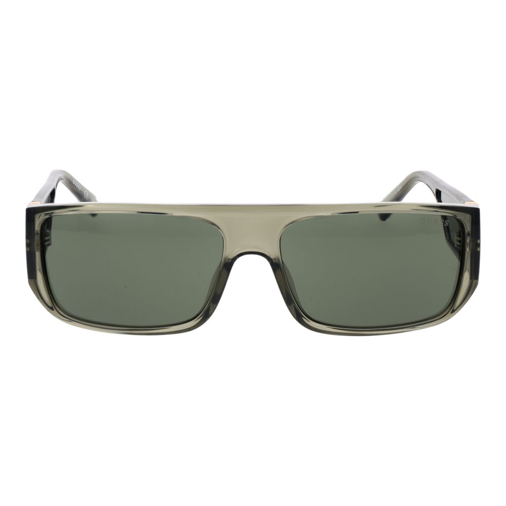 Guess Unisex Army Green Rectangle Sunglasses Green Lens 60mm UV3
