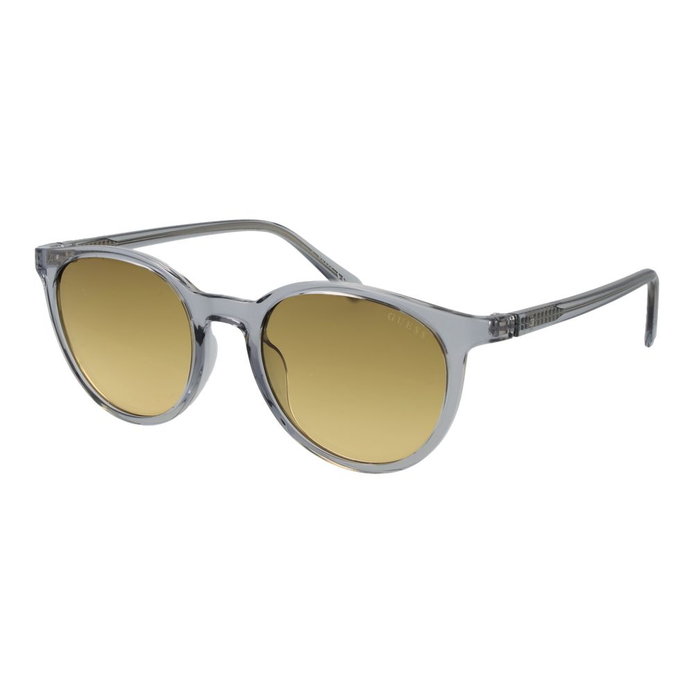 Guess Men’s Round Grey Plastic Sunglasses Brown Lens 51mm GU-1065977