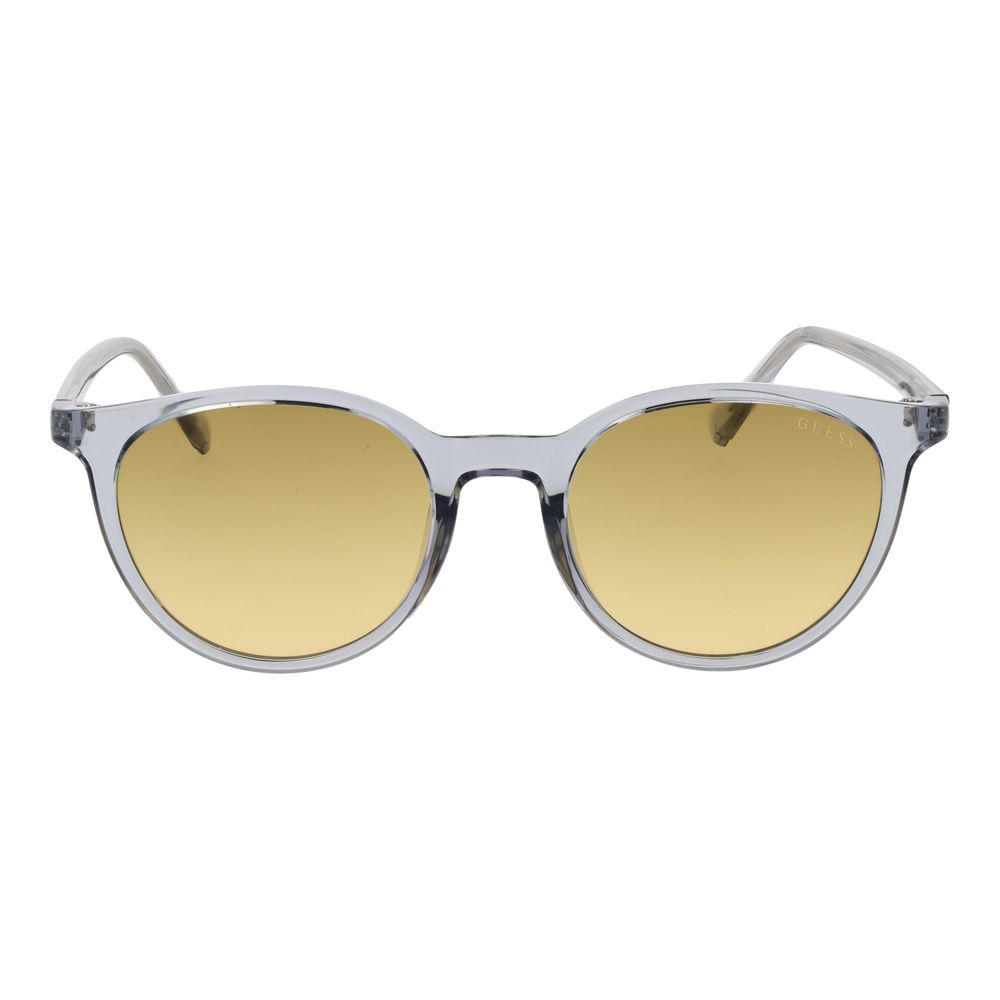 Guess Men’s Round Grey Plastic Sunglasses Brown Lens 51mm GU-1065977