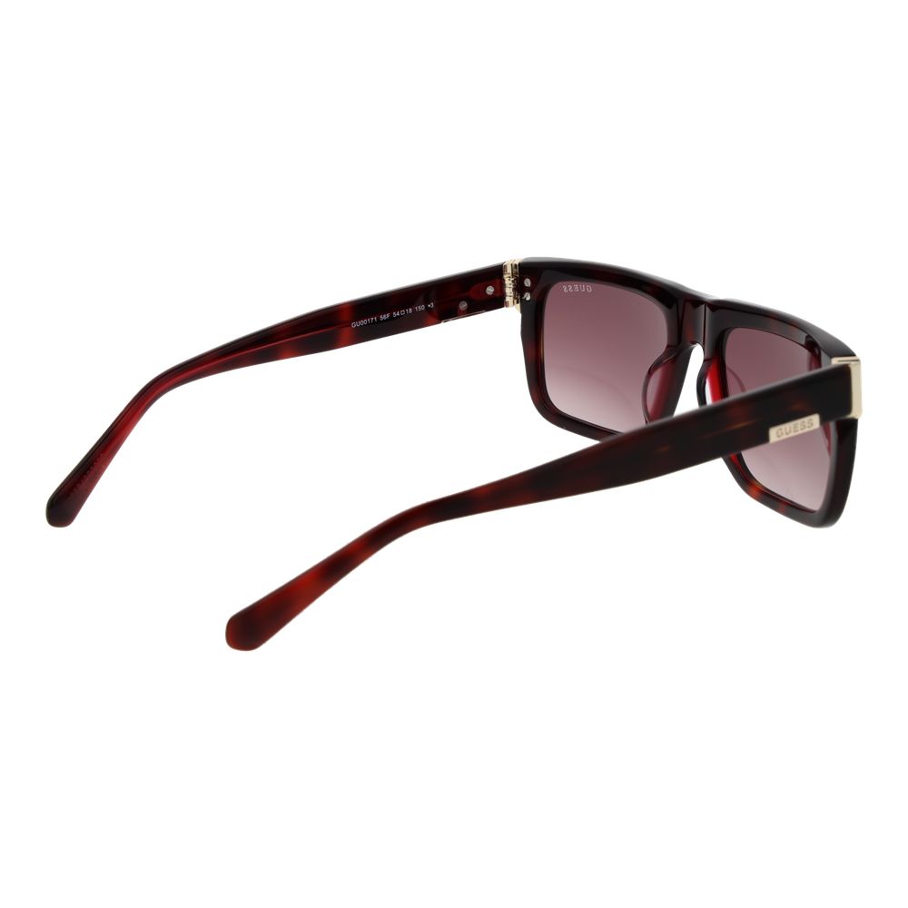 Guess Men’s Brown Acetate Rectangle Gradient Lens Sunglasses 54mm