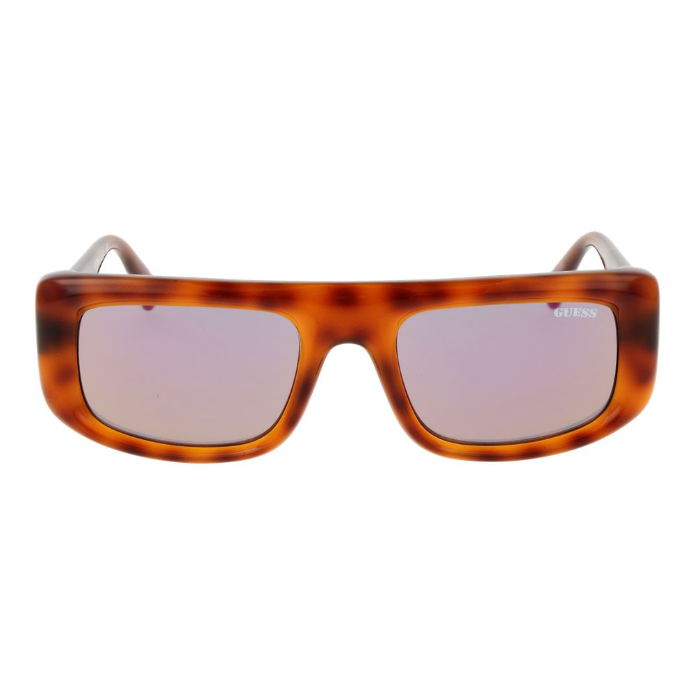 GUESS Unisex Brown Rectangle Mirrored Sunglasses 53mm UV Filter Cat 2