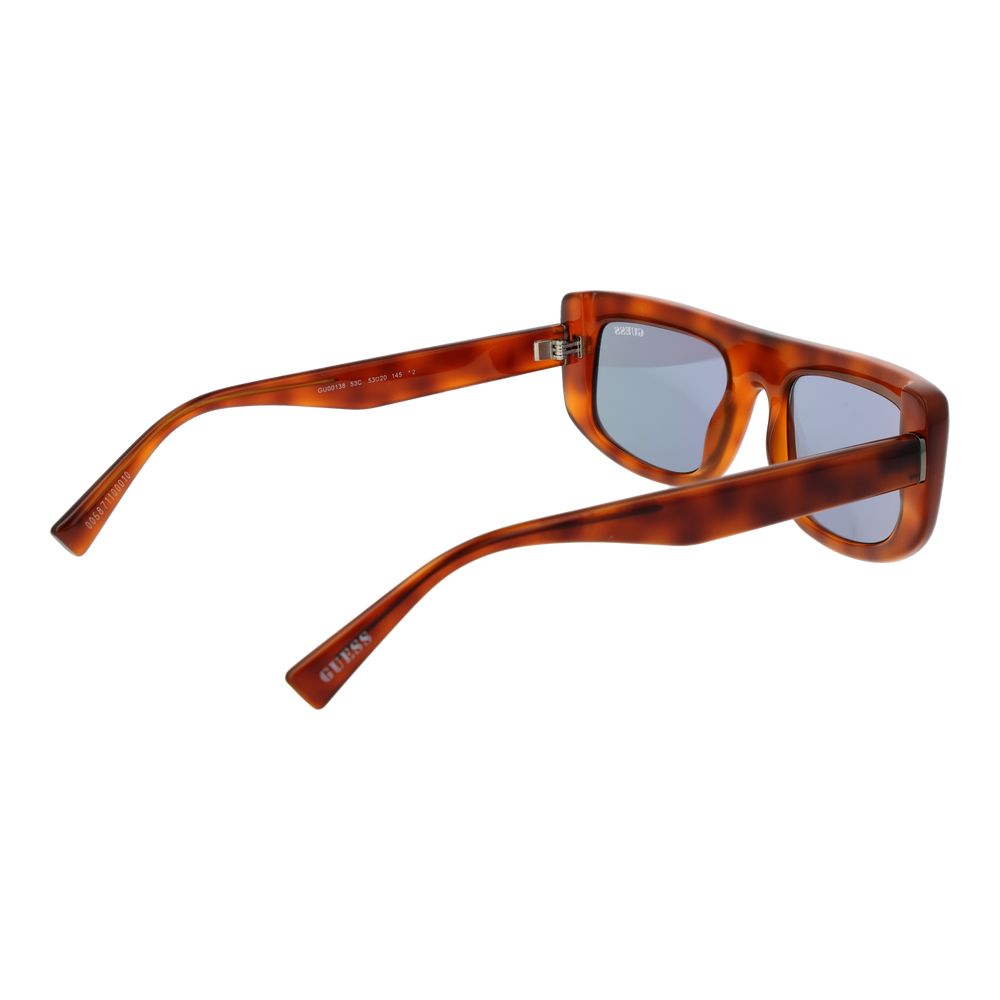 GUESS Unisex Brown Rectangle Mirrored Sunglasses 53mm UV Filter Cat 2