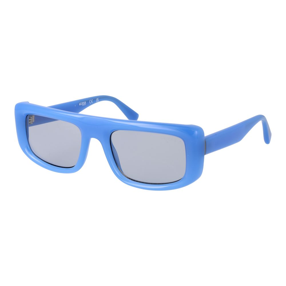 Guess GU00138 84A Blue Rectangle Sunglasses Grey Lens 53mm Unisex