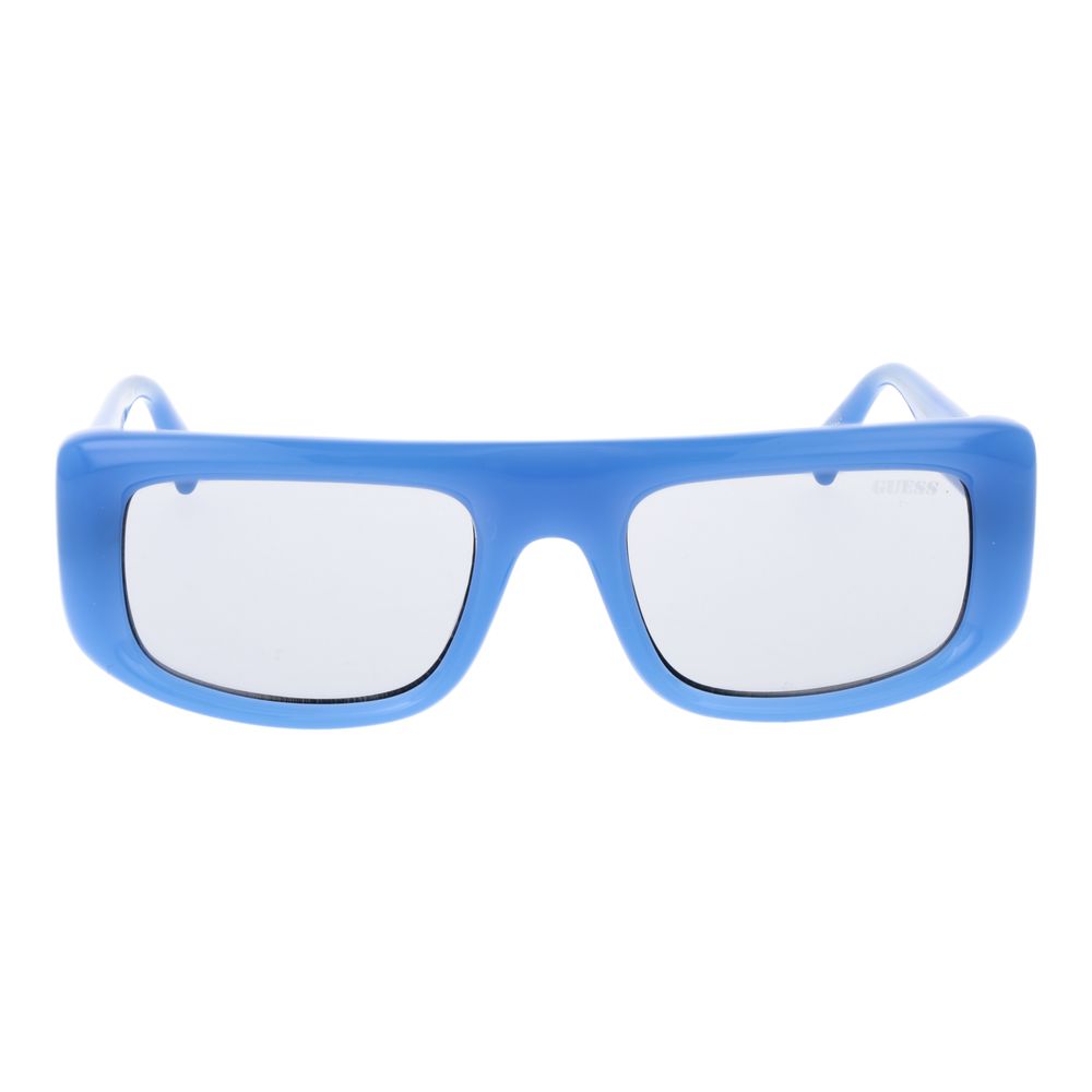 Guess GU00138 84A Blue Rectangle Sunglasses Grey Lens 53mm Unisex