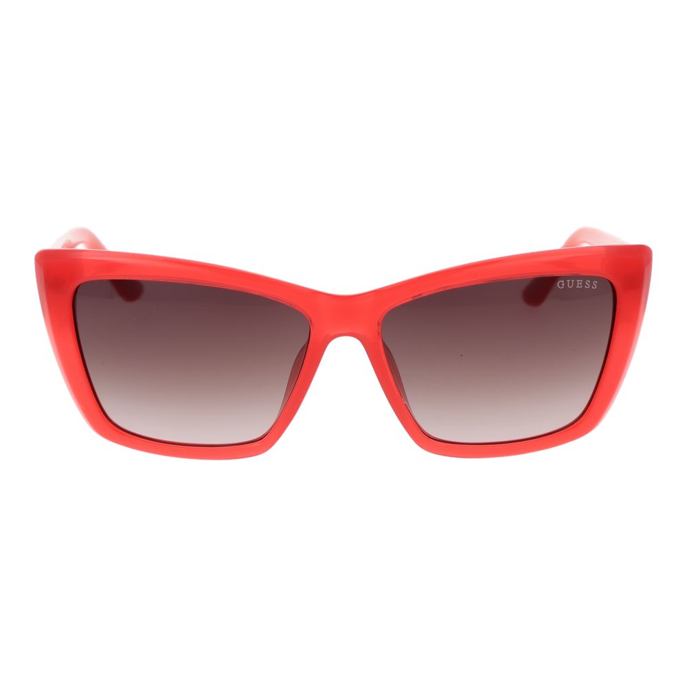 Guess Womens Pink Cat Eye Sunglasses Grey Lens Plastic Frame With Case