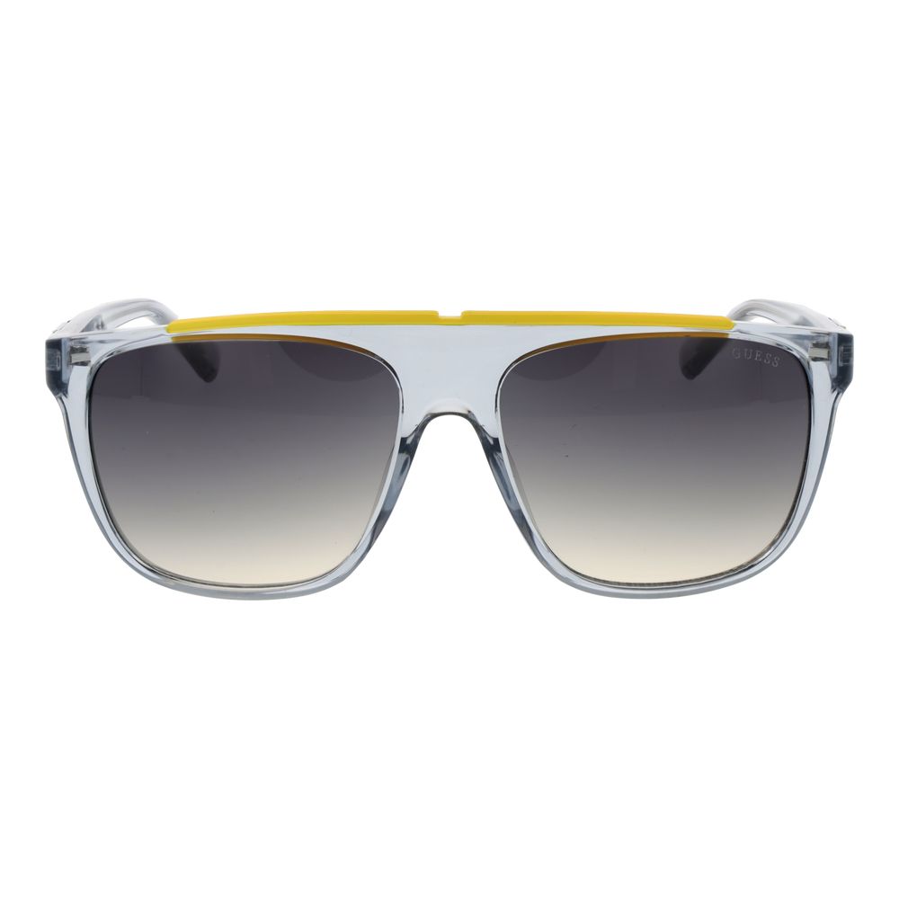 GUESS Men’s Grey Square Gradient Lens Sunglasses 58mm Plastic Frame