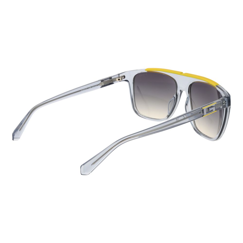 GUESS Men’s Grey Square Gradient Lens Sunglasses 58mm Plastic Frame