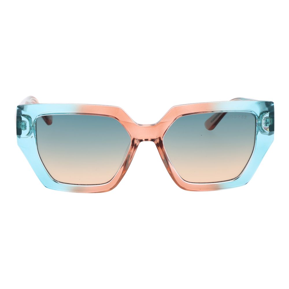 GUESS GU7896 Women’s Turquoise Geometric Full Rim Sunglasses 53mm