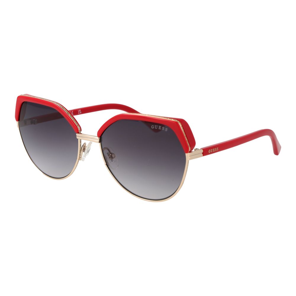 Guess Women’s Gold Metal Round Sunglasses Grey Gradient Lens 58mm