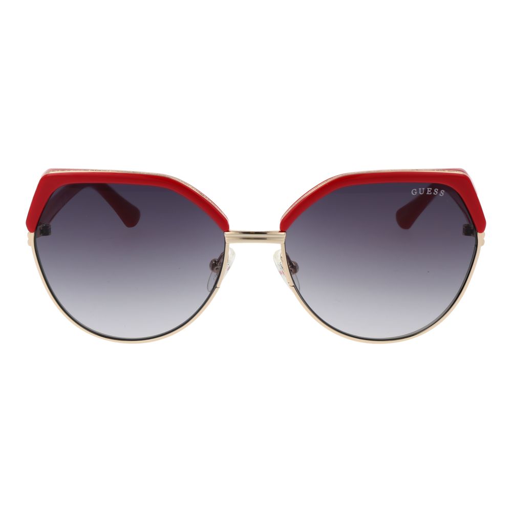 Guess Women’s Gold Metal Round Sunglasses Grey Gradient Lens 58mm