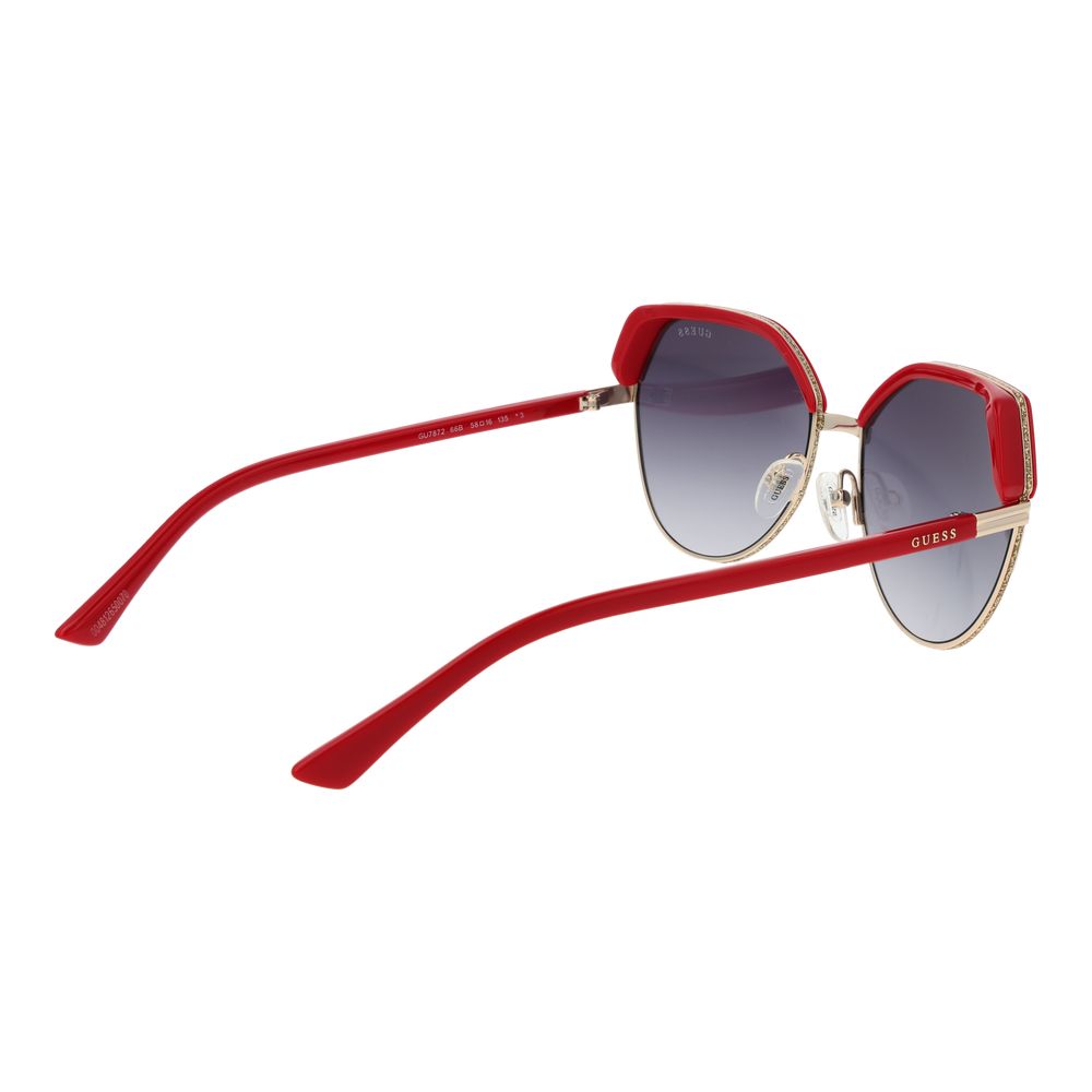 Guess Women’s Gold Metal Round Sunglasses Grey Gradient Lens 58mm