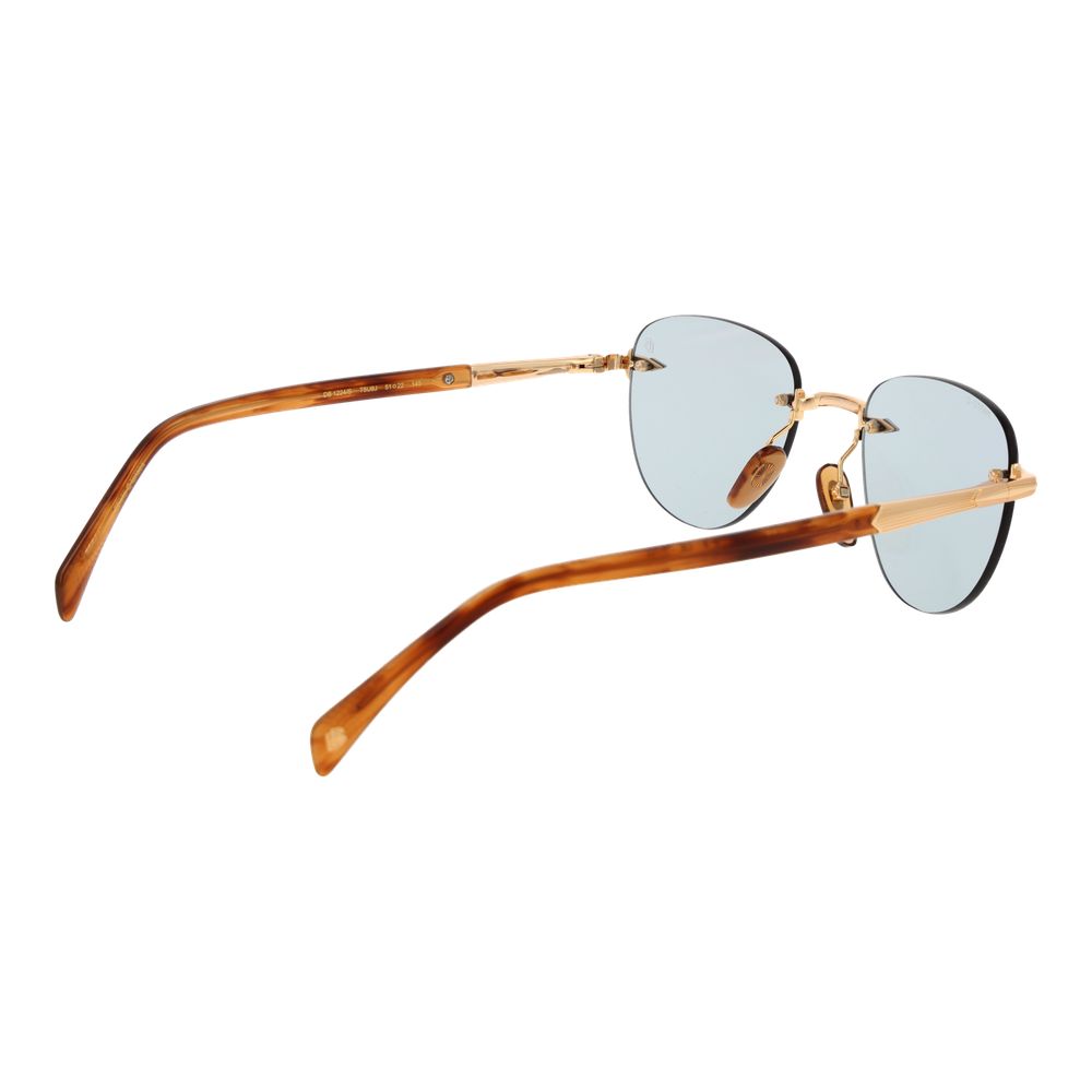 David Beckham DB 1224/S T5U/8J Gold Blue Rimless Sunglasses 51mm