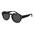 Polaroid Men's Black Round Polarised Sunglasses Grey Lens 50mm