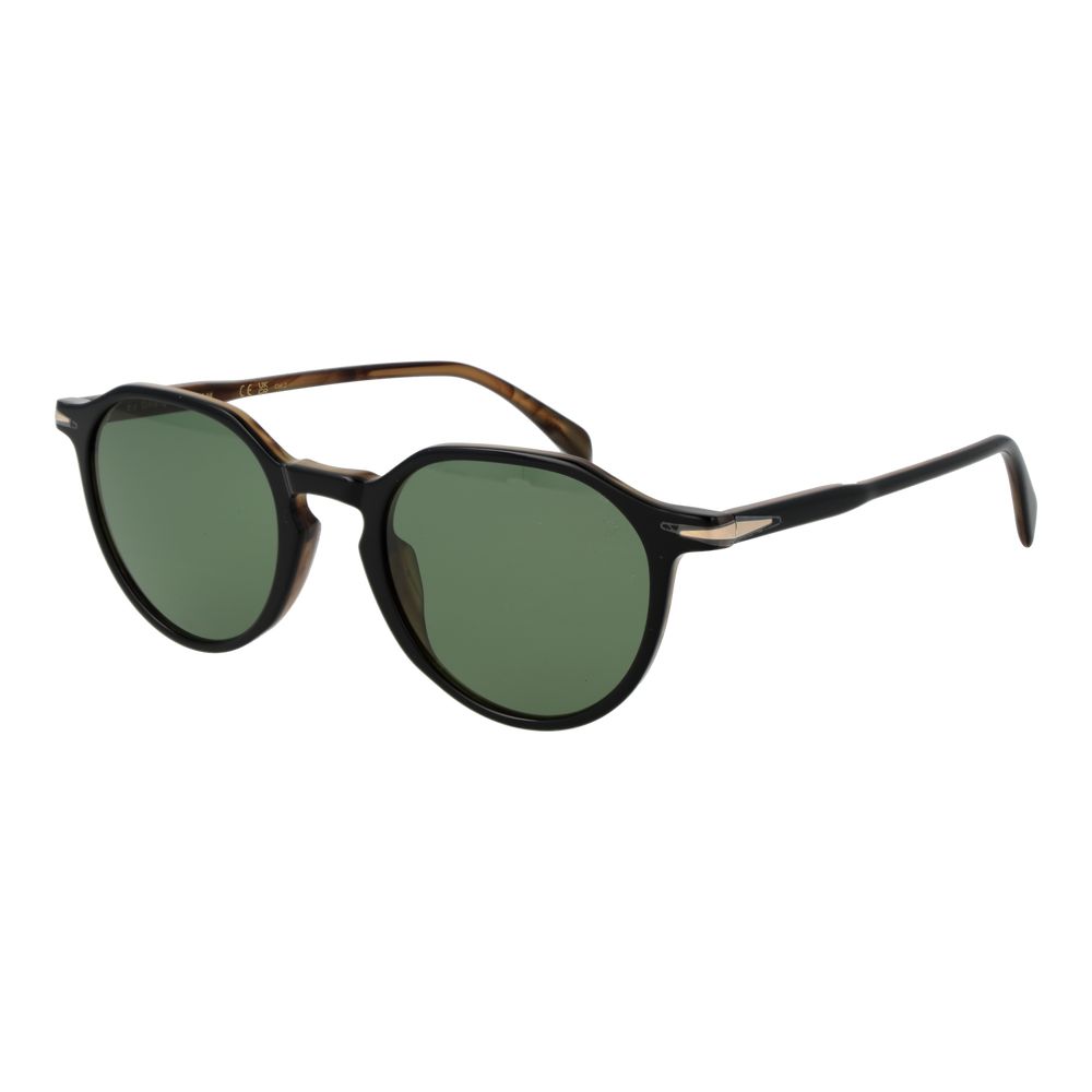 David Beckham DB 1217/S PPO/O7 Black Green Round Sunglasses 50mm