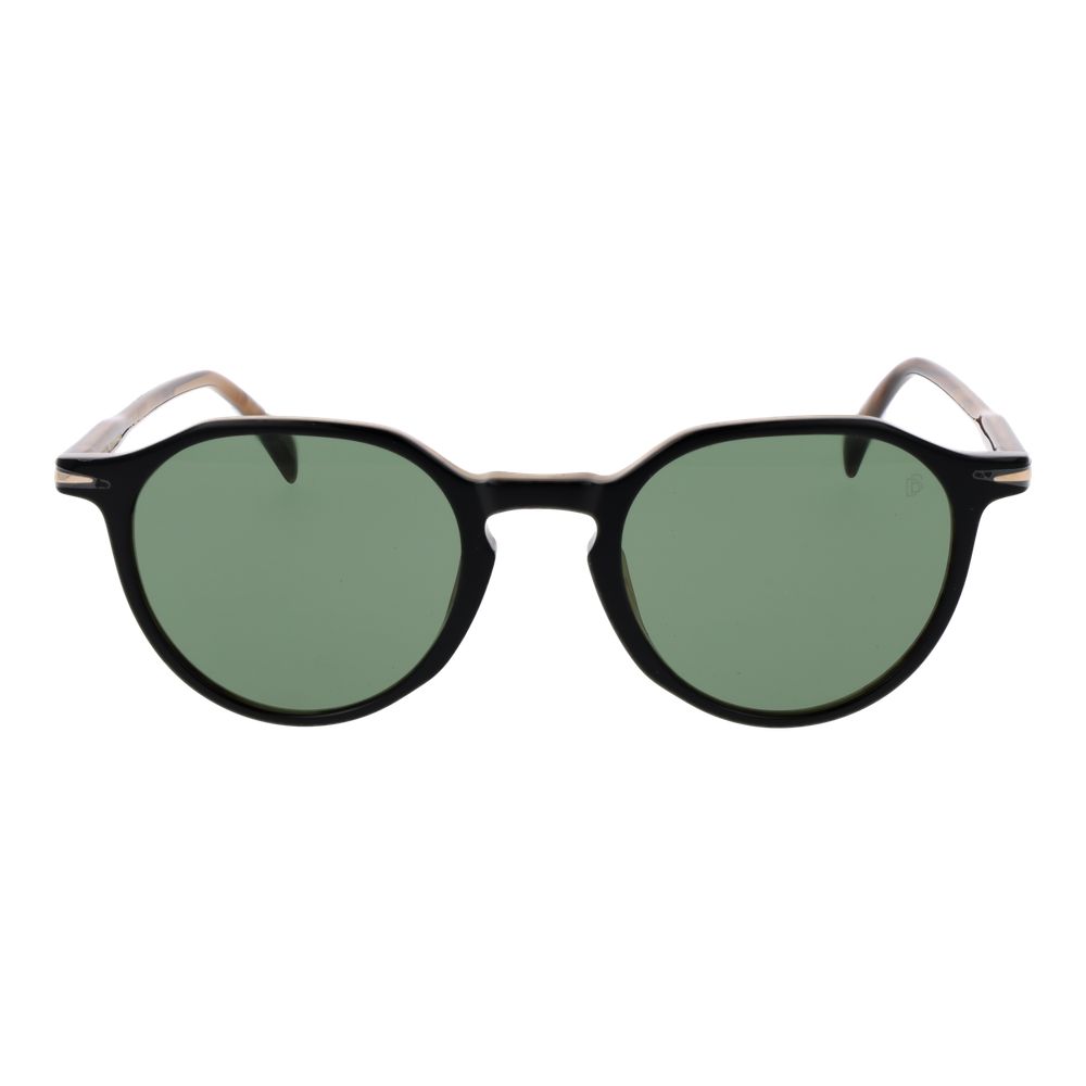 David Beckham DB 1217/S PPO/O7 Black Green Round Sunglasses 50mm
