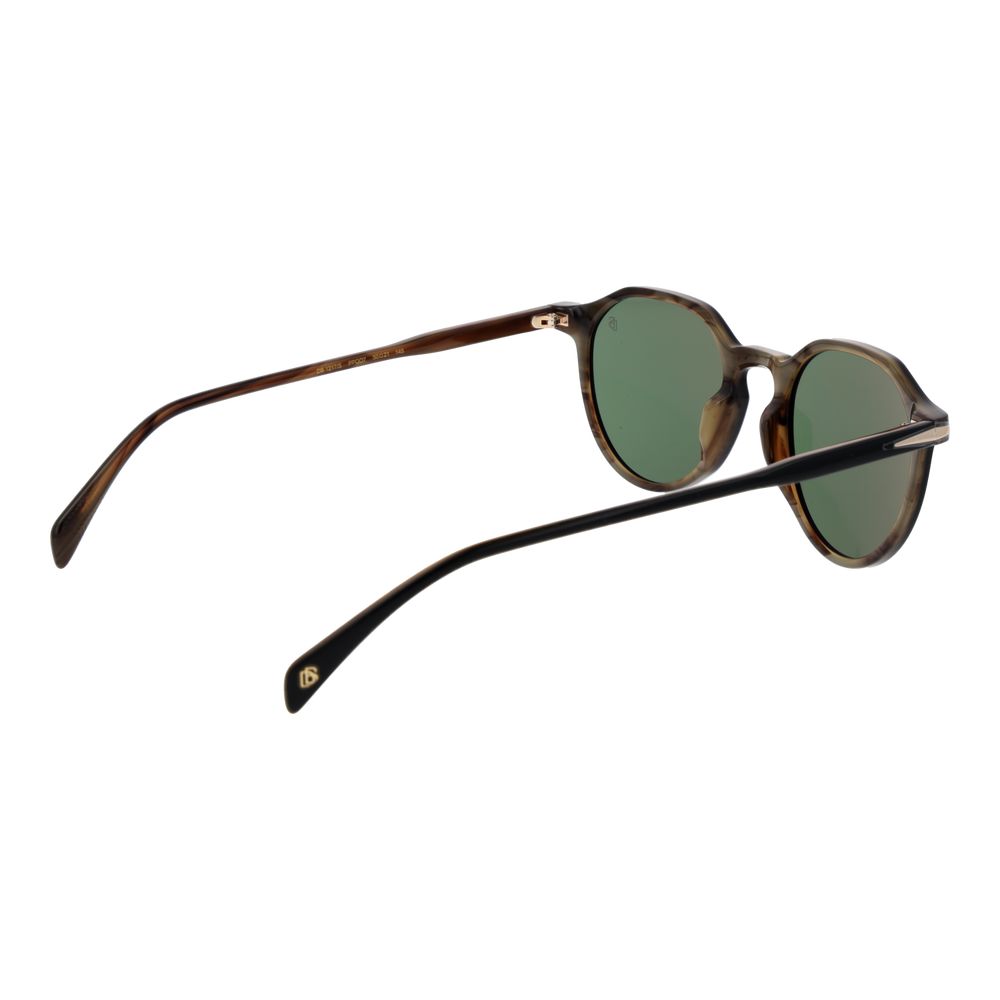 David Beckham DB 1217/S PPO/O7 Black Green Round Sunglasses 50mm