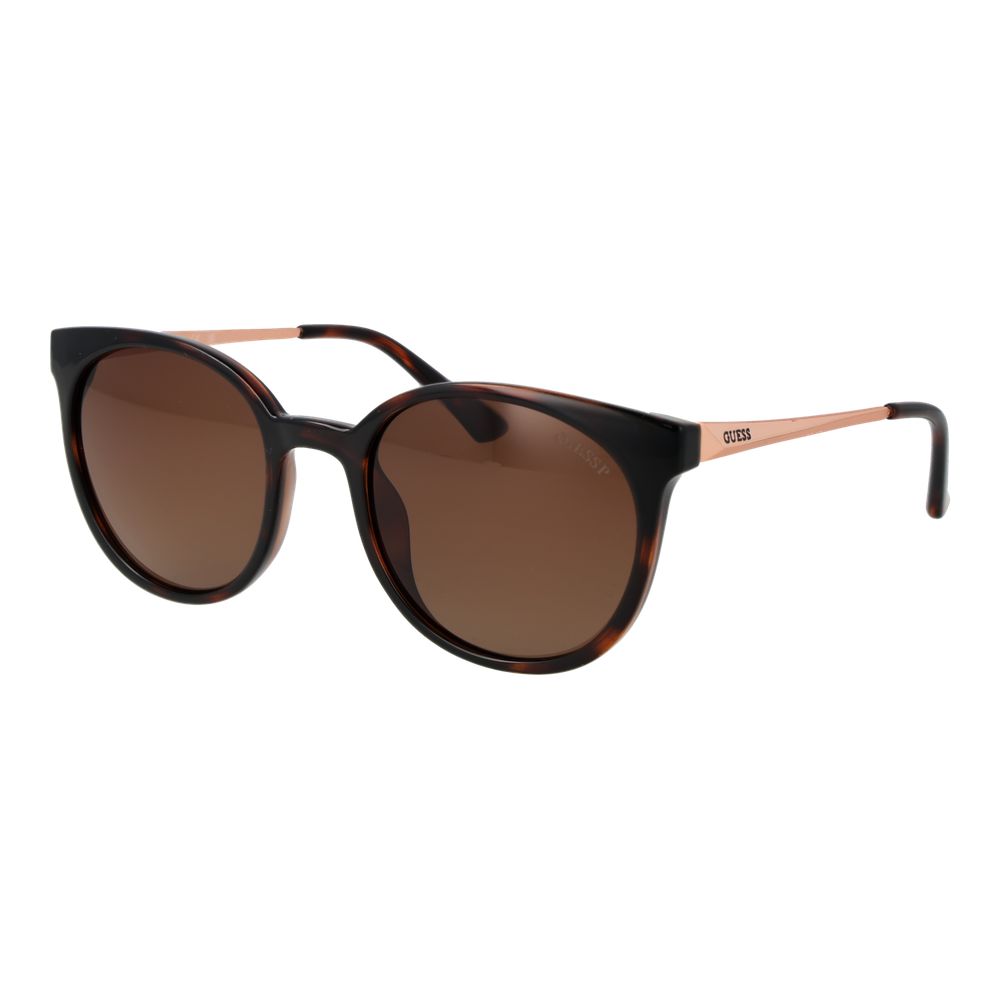 GUESS Women’s Brown Oval Polarised Sunglasses 52mm Plastic Frame With Case