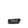 Chloé Iconic Black Calf Leather Bos Taurus Belt