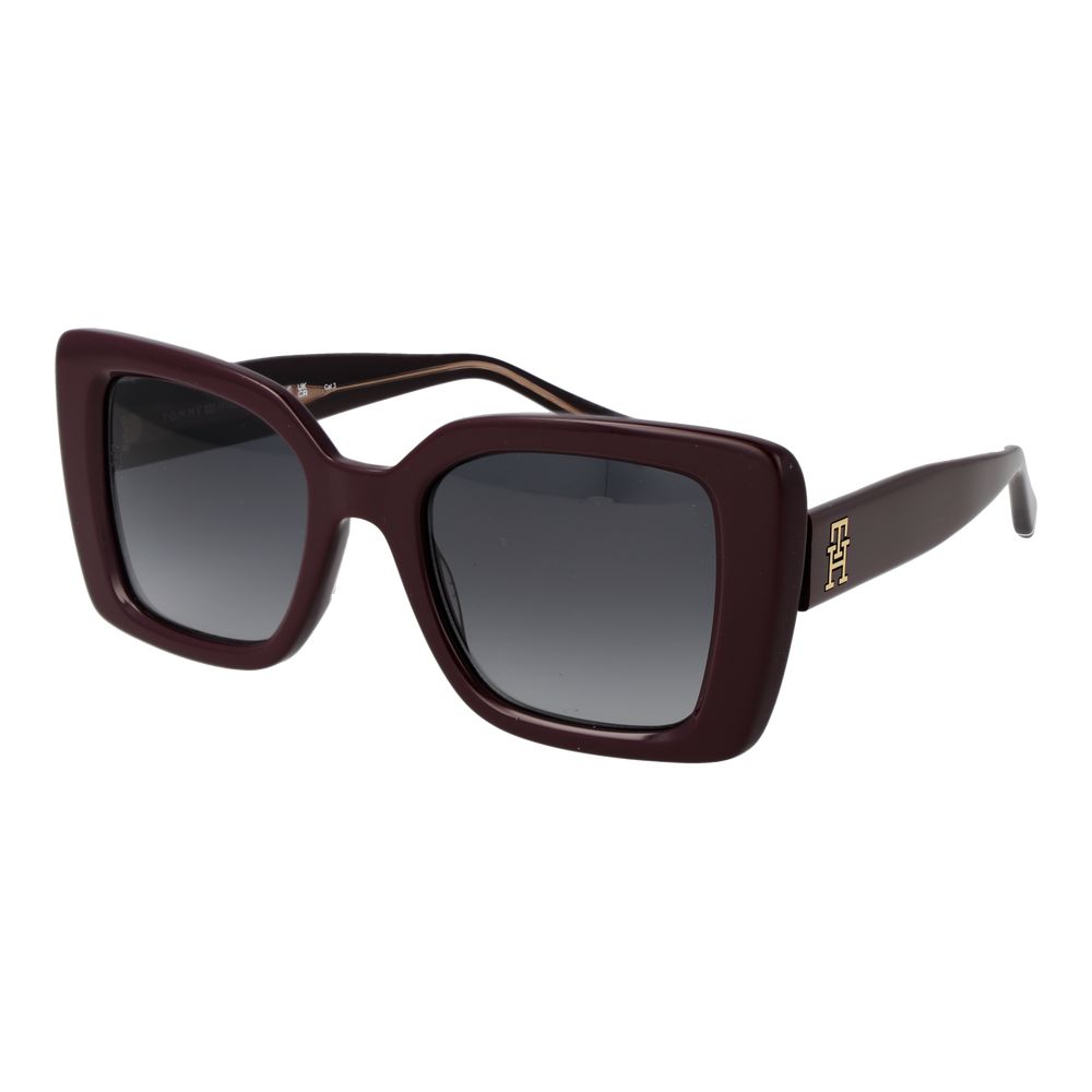 Tommy Hilfiger Cat-Eye Burgundy Acetate Sunglasses