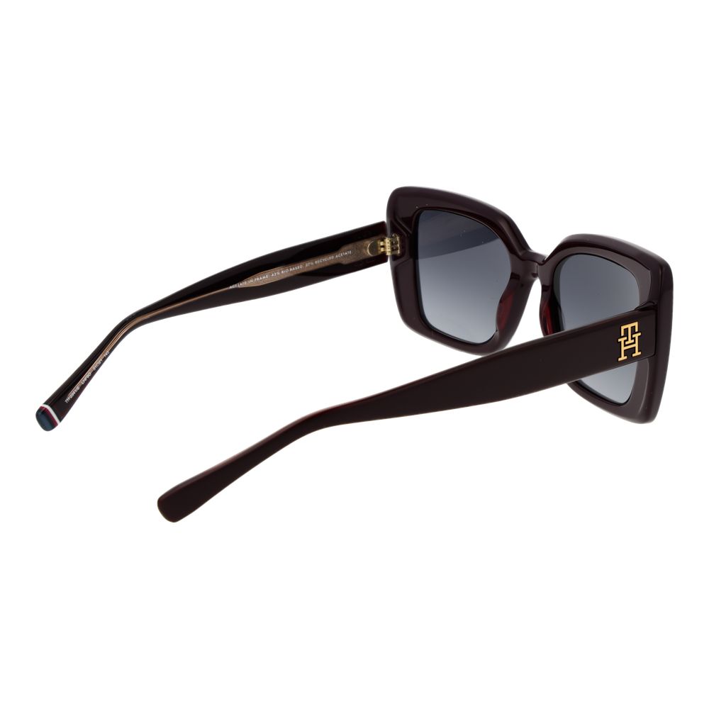 Tommy Hilfiger Cat-Eye Burgundy Acetate Sunglasses