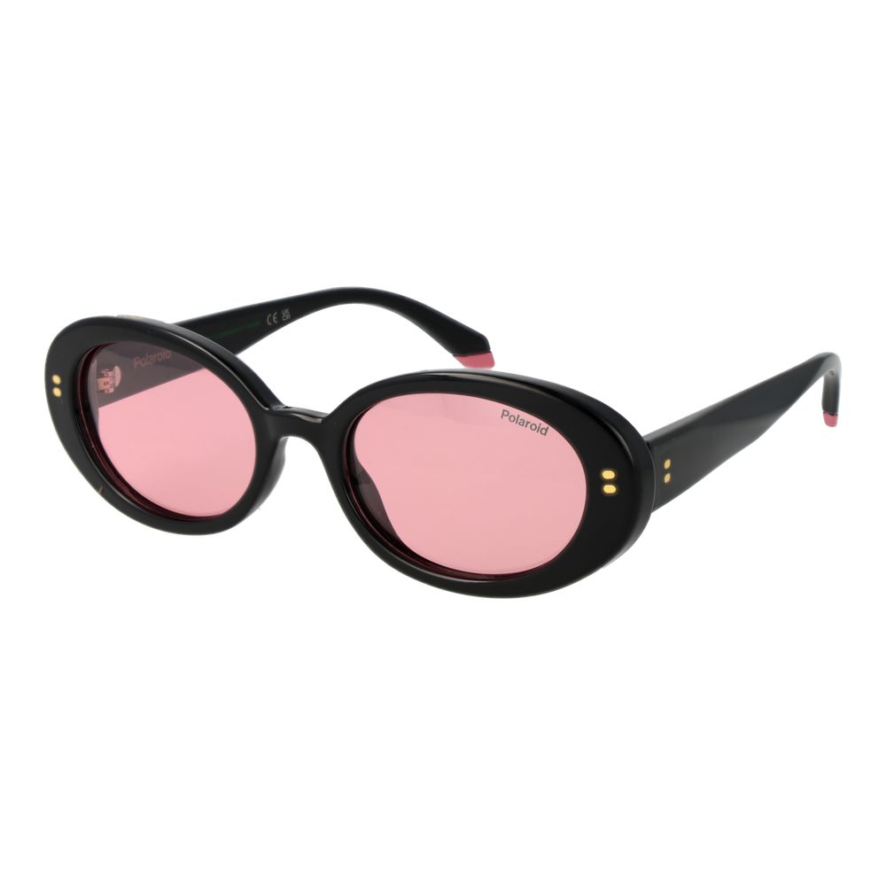 Polaroid PLD 6253/S/X Black Pink Polarised Oval Sunglasses 52mm