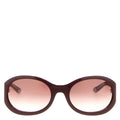 Gucci Women’s Round Bordeaux Acetate Sunglasses Rosso Lenses