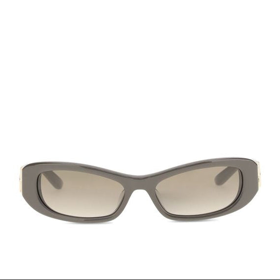 Balenciaga Cosmo Brown Acetate Rectangle Sunglasses Grey Lenses