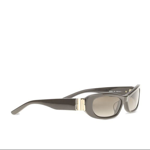 Balenciaga Cosmo Brown Acetate Rectangle Sunglasses Grey Lenses