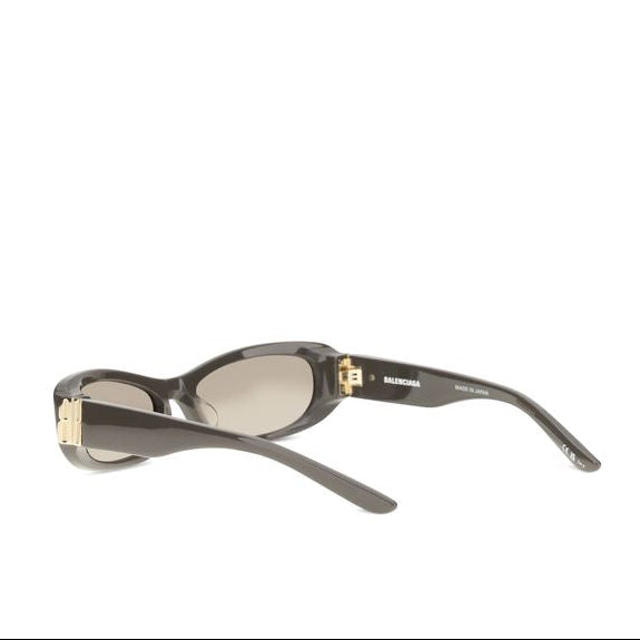 Balenciaga Cosmo Brown Acetate Rectangle Sunglasses Grey Lenses