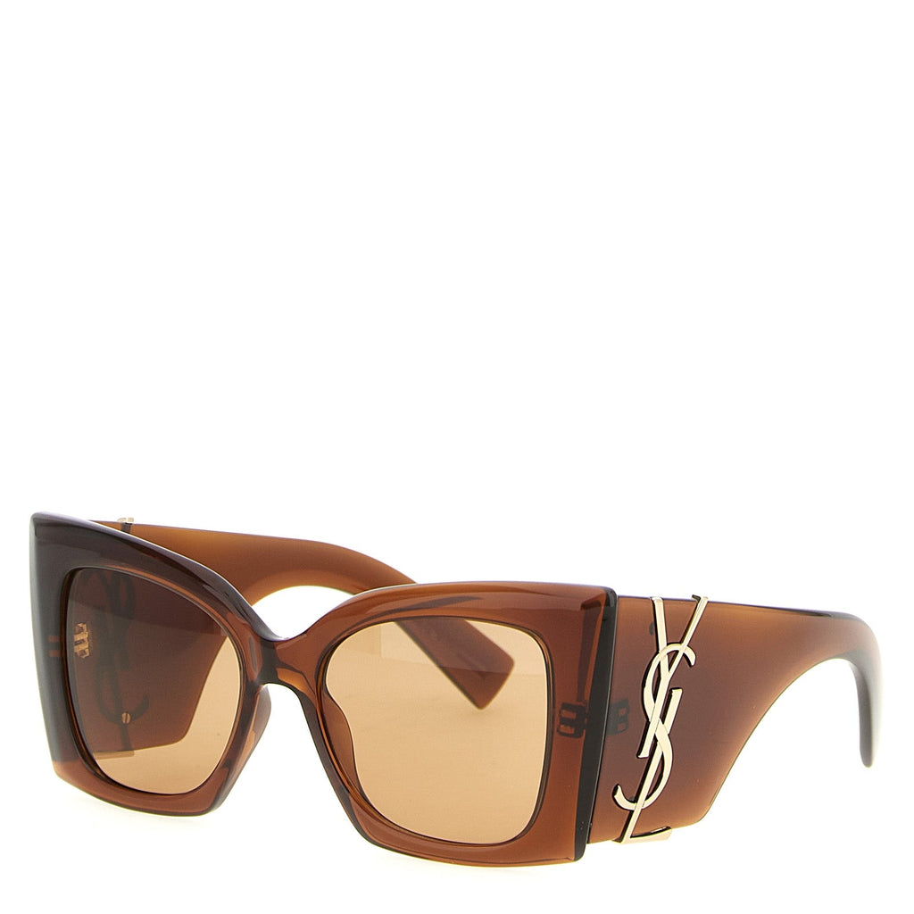 Saint Laurent Cassandre M119 Brown Oversized Cat Eye Sunglasses