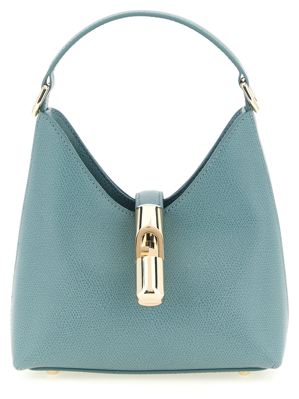 Furla Iride Mini Calfskin Handbag Light Blue - Top Handle & Strap