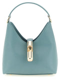 Furla Iride Mini Calfskin Handbag Light Blue - Top Handle & Strap