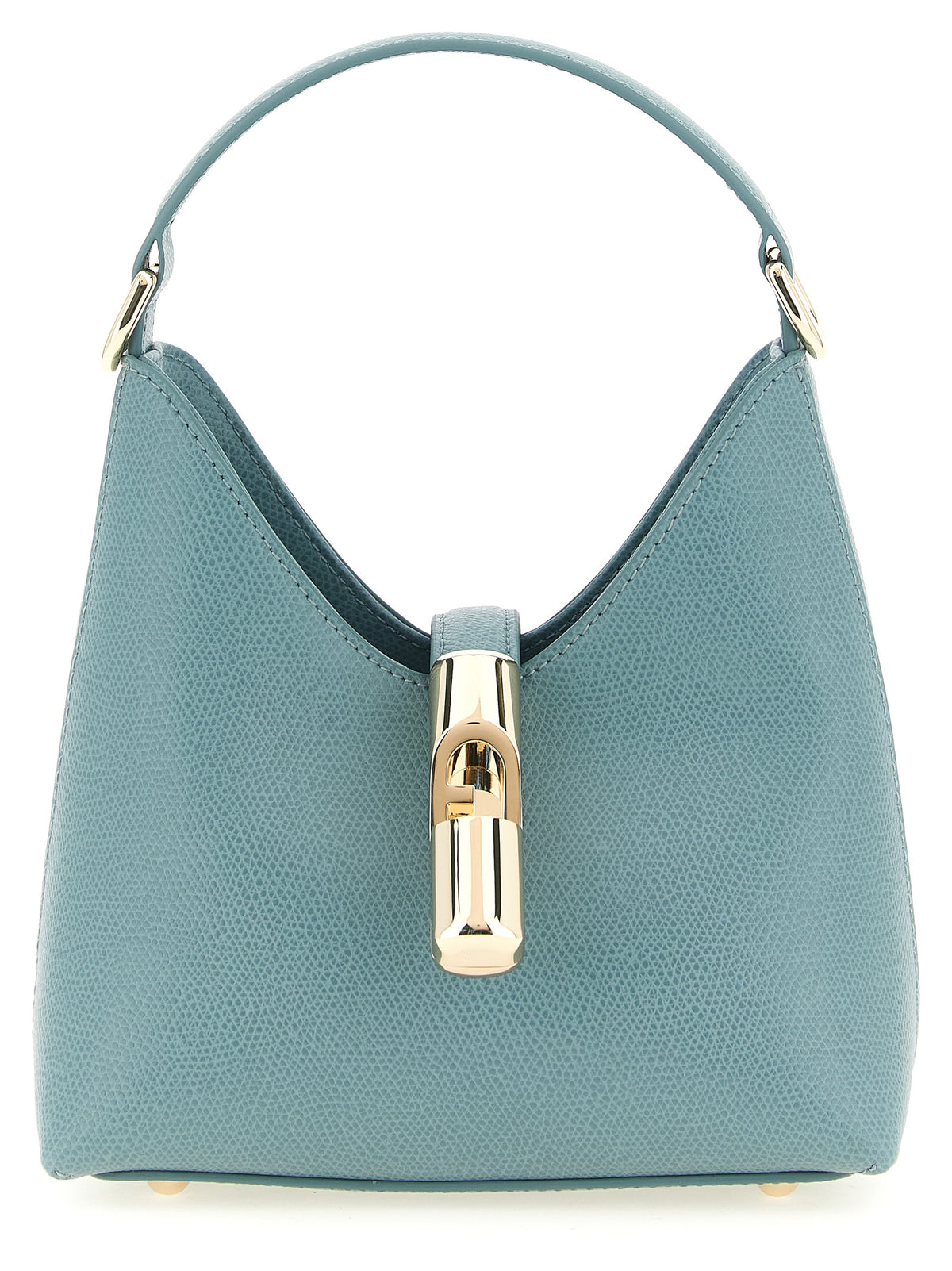 Furla Iride Mini Calfskin Handbag Light Blue - Top Handle & Strap