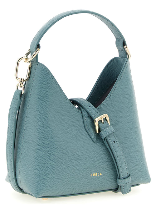 Furla Iride Mini Calfskin Handbag Light Blue - Top Handle & Strap