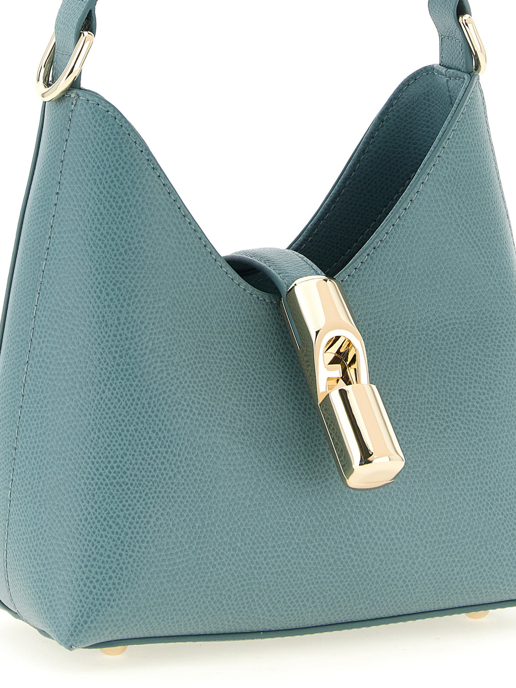 Furla Iride Mini Calfskin Handbag Light Blue - Top Handle & Strap